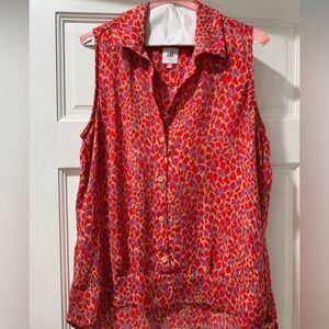 Sleeveless Chiffon animal print blouse from CaBi